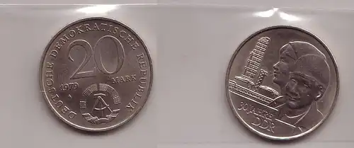 DDR Gedenk Münze 20 Mark 30.Jahrestag der DDR 1979 (110785)