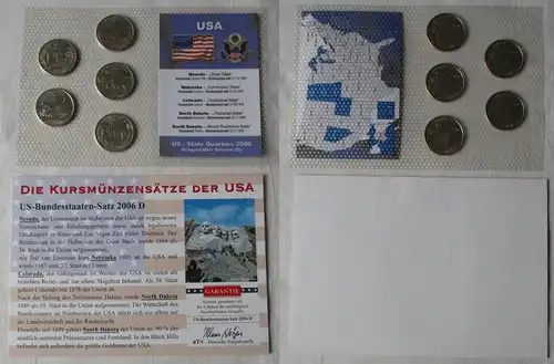 KMS Kursmünzensatz US State Quarters 2006 Denver + Zertifikat (128896)