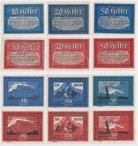 2 x 10,20 & 50 Heller Banknoten Notgeld Gemeinde Sirzenheim 1920 (154551)