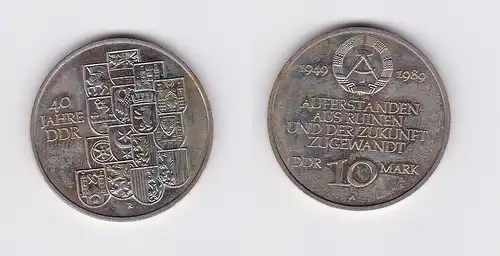 DDR Gedenk Münze 10 Mark 40.Jahrestag der DDR 1989 (120133)