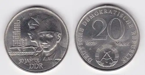 DDR Gedenk Münze 20 Mark 30.Jahrestag der DDR 1979 (108848)