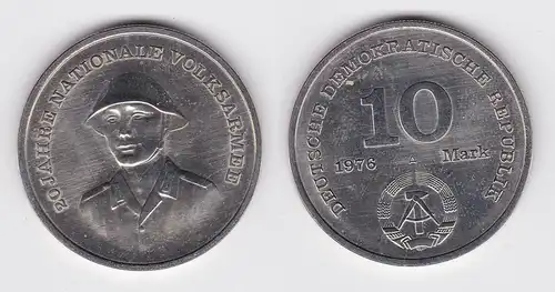 DDR Gedenk Münze 10 Mark 20.Jahre NVA 1976 (109024)