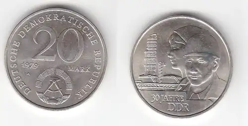 DDR Gedenk Münze 20 Mark 30.Jahrestag der DDR 1979 (114532)