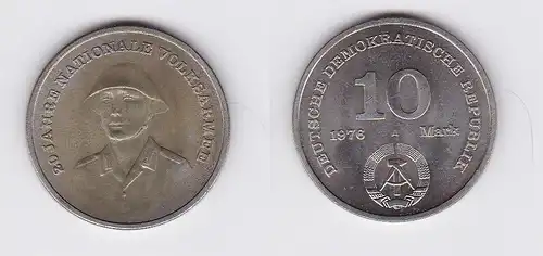 DDR Gedenk Münze 10 Mark 20 Jahre Nationale Volksarmee NVA 1976 (120125)