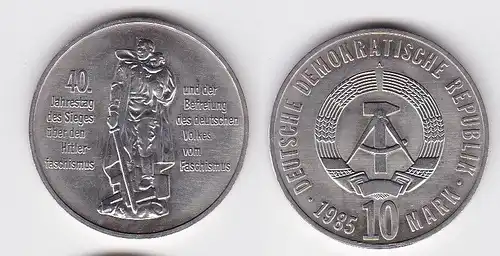 DDR Gedenk Münze 10 Mark 40 Jahre Kriegsende 1985 (121862)