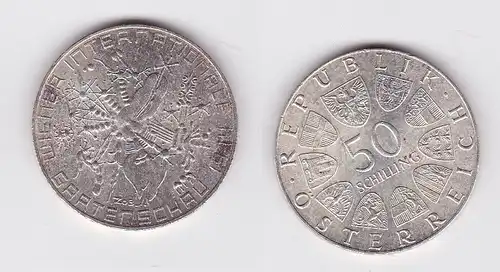 50 Schilling Silber Münze Österreich Wiener Internationale Gartenschau (147056)