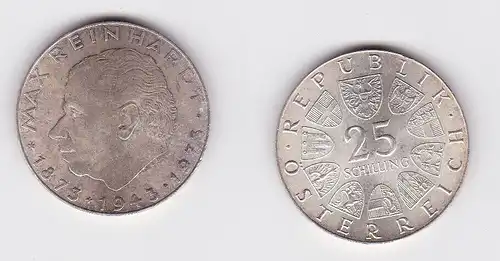 25 Schilling Silber Münze Österreich 1973 Max Reinhardt (149485)