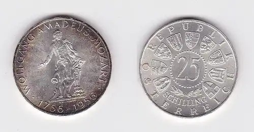 25 Schilling Silber Münze Österreich Mozart 1956 (146403)