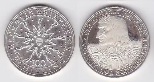 100 Schilling Silber Münze Österreich 1978 100 Jahre Schlacht Dürnkrut (158414)