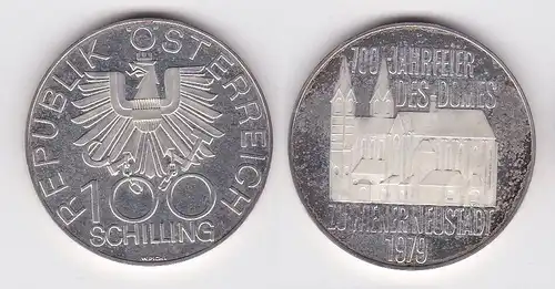 100 Schilling Silber Münze Österreich 1979 700 Jahre Dom Wiener Neustadt(159435)