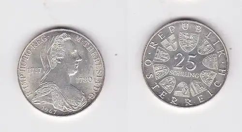 25 Schilling Silber Münze Österreich 1967 Maria Theresia 1717-1780 (148859)