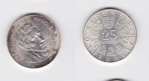 25 Schilling Silber Münze Österreich 1964 Franz Grillparzer (148906)