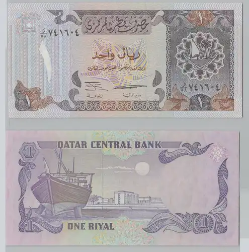 1 Riyal Banknote Qatar (1996) bankfrisch UNC Pick 14 (152642)