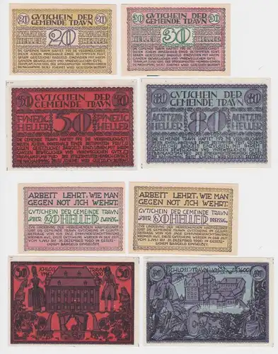 20, 30, 50 und 80 Heller Banknote Traun (154516)