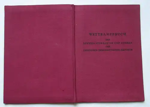 DDR Wettkampfbuch der Sektion Gymnastik und Turnen Groß-Berlin 1952 (109728)