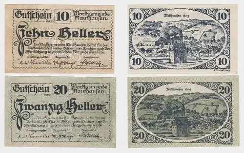 10 und 20 Heller Banknoten Mauthausen (142929)