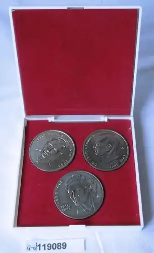 DDR Etui mit 3 Medaillen Ministerium für Staatssicherheit (119205)