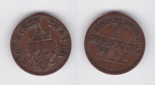 1 Pfennig Kupfer Münze Preussen 1868 A ss+ (162515)