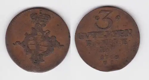 3 Pfennige Kupfer Münze Sachsen Weimar Eisenach 1760 F.S. (162484)
