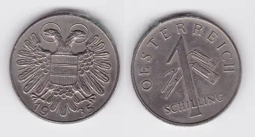 1 Schilling Münze Österreich 1935 f.vz (162342)