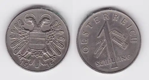 1 Schilling Silber Münze Österreich 1935 f.vz (162342)
