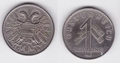 1 Schilling Silber Münze Österreich 1934 f.vz (162494)
