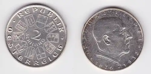 2 Schilling Silber Münze Österreich 1932 Auf den Tod von Ignaz Seipel vz(162513)