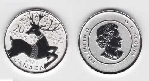 20 Dollar Silber Münze Kanada Rentier 2012 polierte Platte (162322)