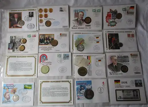 Sammlung 29 Numisbriefe Fußball-WM ALF ICE Olympia Sydney Albertville (160000)