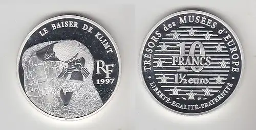 10 Franc Silber Münze Frankreich Schätze europäischer Museen 1997 (116455)