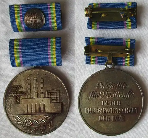DDR Medaille für Verdienste in der Energiewirtschaft in Silber im Etui (142907)
