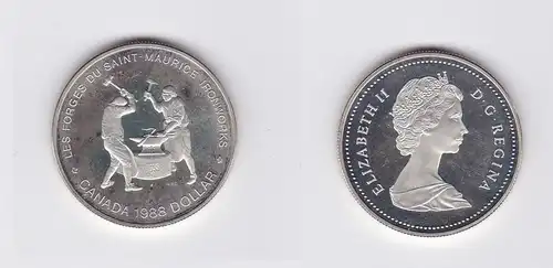 1 Dollar Silber Münze Kanada 2 Schmiede in der Eisenhütte Saint Maurice (118505)
