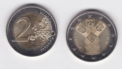2 Euro Gedenkmünze Lettland 2018 100 Jahre Unabhängigkeit Stgl. (127129)