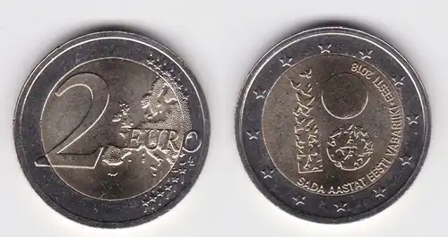 2 Euro Münze Estland 2018 100 Jahre Republik Stgl. (124964)