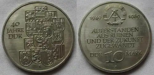 DDR Gedenk Münze 10 Mark 40.Jahrestag der DDR 1989 (109964)