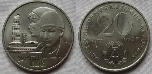 DDR Gedenk Münze 20 Mark 30.Jahrestag der DDR 1979 (105618)