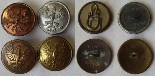 4x Uniformknopf Gefreitenknopf Sergeantknopf Preußen Maedicke Berlin (159331)