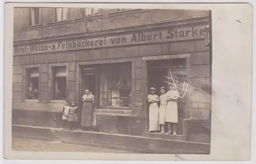 902412 Foto Ak Großenhain Feinbäckerei von Albert Starke um 1920