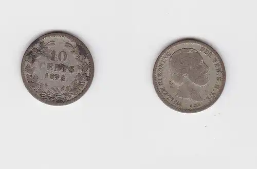 10 Cent Silber Münze Niederlande 1873 (134481)