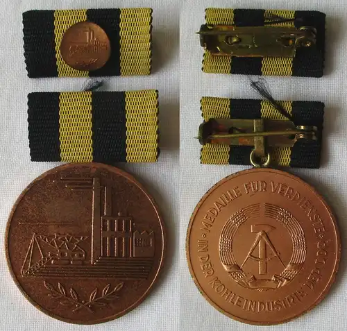 DDR Medaille f. Verdienste in der Kohleindustrie Bronze im Etui (110303)