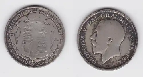 1/2 Crown Silber Münze Großbritannien 1920 Georg V. (143160)
