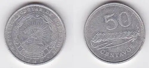50 Centavos Aluminium Münze Mosambik Moçambique 1982 (122881)