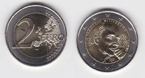 2 Euro Bi-Metall Münze Frankreich 2016 François Mitterrand (130356)