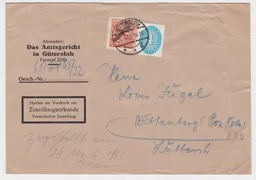 81970 Dienstsache Brief Amtsgericht Gütersloh 1932