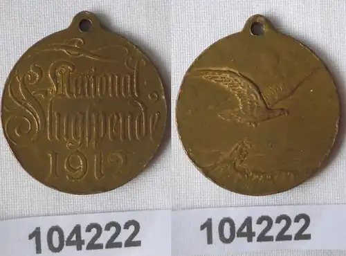 seltene Medaille National Flugspende 1912 "Adler überm Meer" (104222)