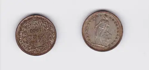 1/2 Franken Silber Münze Schweiz 1960 B (120109)