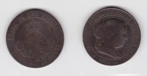5 Centimos Kupfer Münze Spanien 1868 (134864)