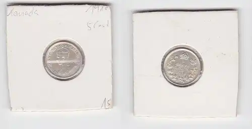 5 Cents Silber Münze Kanada Canada 1918 (134873)