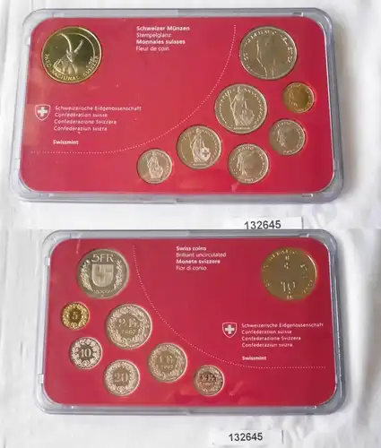 KMS Euro Kursmünzensatz Schweiz 2007 in Stempelglanz OVP (132645)