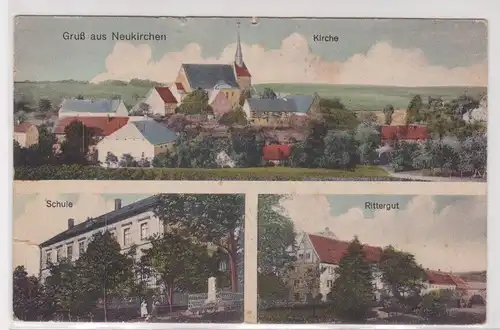16361 Mehrbild Ak Gruß aus Neukirchen bei Freiberg Rittergut usw. um 1910